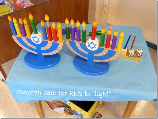 Kid safe menorah